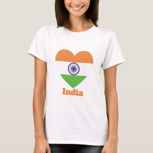 Indische Herzenflagge T-Shirt