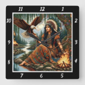 Indische Himmel: Vista für den Adlerberg Quadratische Wanduhr (Vorderseite)