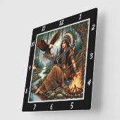 Indische Himmel: Vista für den Adlerberg Quadratische Wanduhr (Winkel)