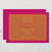 Indische hindische moslemische Hochzeits-Einladung Einladung (Vorne/Hinten)