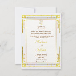 Indische Hindu einfache Hochzeitseinladung Einladung