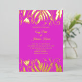 Indische Hindu Gezeichnet Wirbel Blumenzehen gepre Folieneinladung (Stehend vorne)