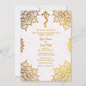 Indische Hindu Hochzeit Goldene Elemente - individ Einladung (Vorderseite)