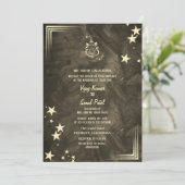 Indische Hindu Hochzeitseinladung mit individuelle Einladung (Stehend Vorderseite)