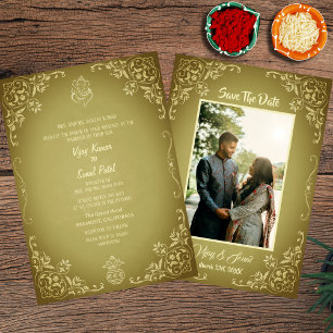 Indische Hindu Hochzeitseinladung mit individuelle Einladung