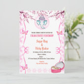 Indische Hindu-Verlobung Einladung (Stehend Vorderseite)