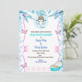 Indische Hindu-Verlobung Einladung (Stehend Vorderseite)