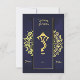 Indische hinduistische Hochzeit Ganesha Einladung