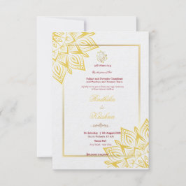 Indische hinduistische Hochzeit Ganesha Einladung