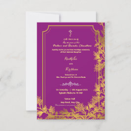 Indische hinduistische Hochzeit Ganesha-Einladung Einladung