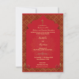 Indische hinduistische Hochzeitseinladung Einladung