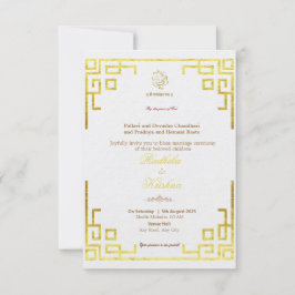 Indische hinduistische Hochzeitseinladung Einladung