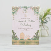 Indische Hochzeit als Digital-Desi-Hochzeitkarte Einladung (Stehend Vorderseite)