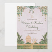 Indische Hochzeit als Digital-Desi-Hochzeitkarte Einladung (Vorne/Hinten)