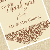 Indische Hochzeit danke Ihnen Karten mandala