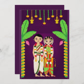 indische Hochzeit Einladung (Vorne/Hinten)