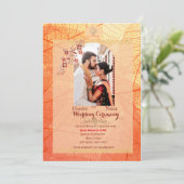 Indische Hochzeit Einladung mit QR-Code (Stehend Vorderseite)