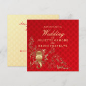 Indische Hochzeit - Einladungskarte Einladung (Vorne/Hinten)