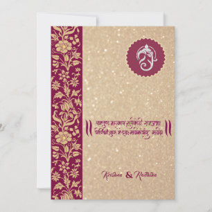 Indische Hochzeit Ganesha Hindu Einladung
