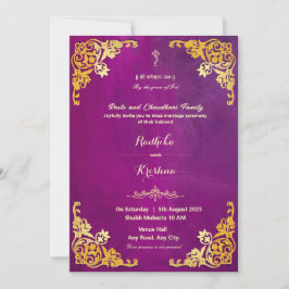 Indische Hochzeit Ganesha Hindu Einladung