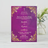 Indische Hochzeit Ganesha Hinteru Einladung (Stehend Vorderseite)