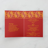 Indische Hochzeit gefaltete Karten-Einladung Einladung (Innenseite)