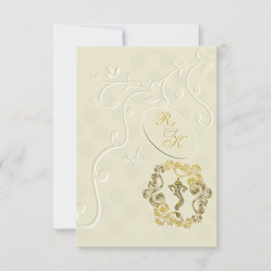 Indische Hochzeit hinderu Ganesha Einladung (Vorderseite)