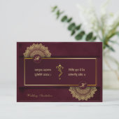 Indische Hochzeit hinderu Ganesha Einladung (Stehend Vorderseite)