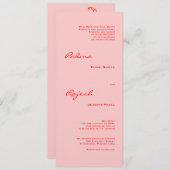 Indische Hochzeit in Rosa und Rot Paisley Einladung (Vorne/Hinten)