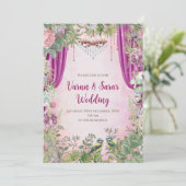 Indische Hochzeit laden Digital Hindu Einladung (Stehend Vorderseite)