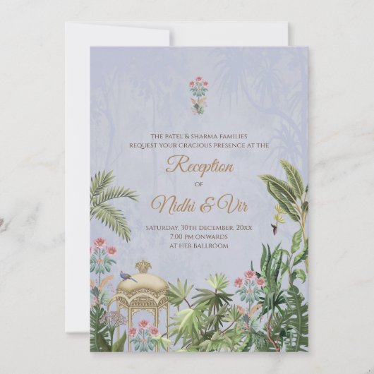 Indische Hochzeit lädt zu digitalen indischen Einl Einladung (Vorderseite)