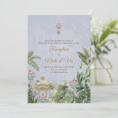 Indische Hochzeit lädt zu digitalen indischen Einl Einladung (Stehend Vorderseite)