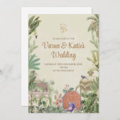 Indische Hochzeit lädt zur Hindu-Hochzeit ein Einladung (Vorne/Hinten)