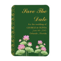 Indische Hochzeit Lotus-Blume Save the Date