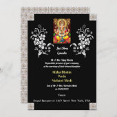 Indische Hochzeit mit Ganesha Einladung (Vorne/Hinten)