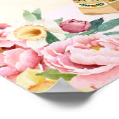 Indische Hochzeit mit indischem Paar in Rosa Poster (Ecke)