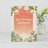 Indische Hochzeit nach Party Einladung Digital (Stehend Vorderseite)