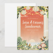 Indische Hochzeit nach Party Einladung Digital (Vorne/Hinten)