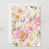 Indische Hochzeit niedlicher Braut in Rosa Einladung (Rückseite)