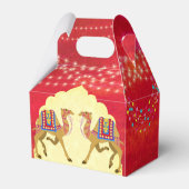 Indische Hochzeit Rajasthani Kamele bunt Geschenkschachtel (Rückseite)