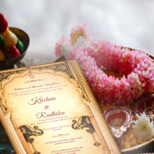 Indische Hochzeit Royal ethnische Luxus-Einladung