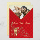 Indische Hochzeit - Save the Date Karte (Vorne/Hinten)