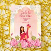 Indische Hochzeit speichern das Datum lotus bridal Einladung