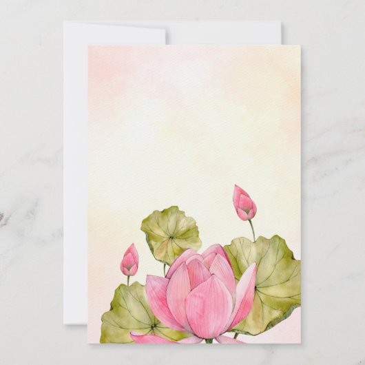 Indische Hochzeit speichern das Datum lotus bridal Einladung (Rückseite)