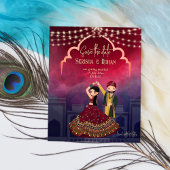 Indische Hochzeit speichern das Datum niedlichen B