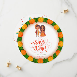 Indische Hochzeit Termin vormerken Save The Date