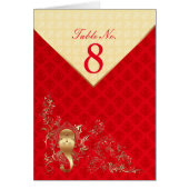 Indische Hochzeit - Tischnummer Card (Vorne)