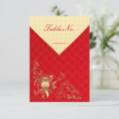Indische Hochzeit - Tischnummer Card (Stehend Vorderseite)