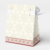 Indische Hochzeit traditionelles Maroon Mandala Mu Geschenkschachtel (Rückseite)