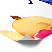 Indische Hochzeit verzierter Elefant Begrüßungszei Poster (Ecke)